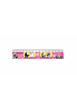 Linijka 15cm Pink