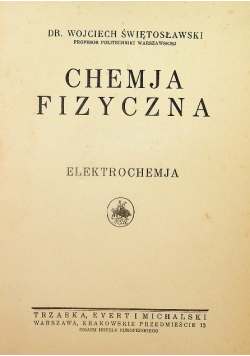Chemja fizyczna 1931 r.