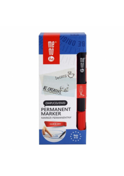 Marker permanent. 1-1,5mm czerwony (10szt) MemoBe