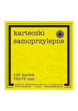 Karteczki samoprzylepne Fluo 75x75mm 100K żółte