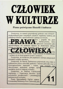 Człowiek w kulturze Prawa człowieka