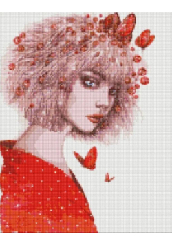 Diamentowa mozaika - Pocałunek motyli 40x50cm