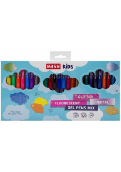 Długopis żelowy Glitter 24 kolory EASY