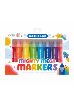 Flamastry zmywalne Mighty Mega 8 kolorów