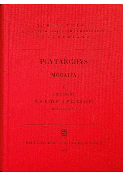 Plvtarchvs Moralia I
