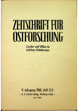 Zeitschrift fur ostforschung 2/3 1960