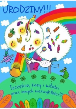 Karnet B6 Urodziny - Tęcza