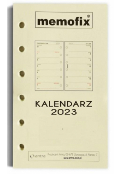 Wkład kalendarzowy 2023 Memofix A7 TNS