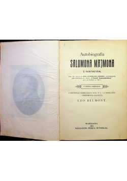 Autobiografia Salomona Majmona 1923 r .