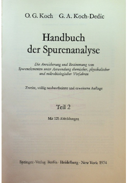 Handbuch der spurenanalyse