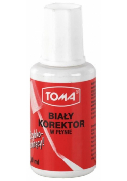 Korektor w płynie 20ml pędzel (10szt) TOMA