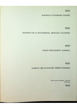 Almanach Fotografiki Polskiej 1965