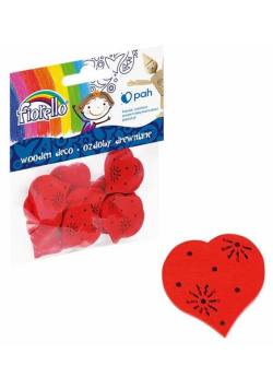 Ozdoby drewniane Serduszka 15szt FIORELLO