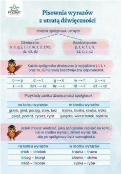 Plansza ortograficzna "Pisownia wyrazów"