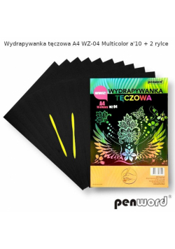 Wydrapywanka tęczowa A4 multicolor WZ-04