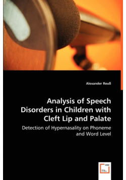 Analysis of Speech Disorders in Children with Cleft Lip and Palate