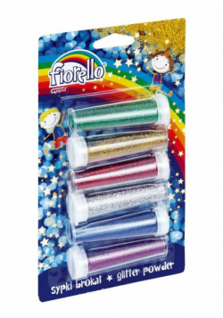 Brokat sypki 6 kolorów x 6g FIORELLO
