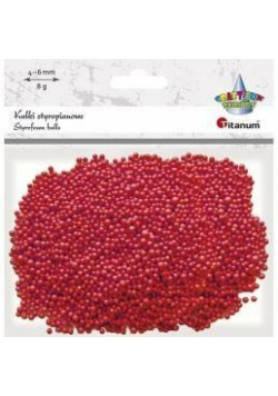 Kulki styropianowe 8g czerwone mix 4-6mm