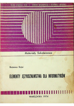 Elementy Językoznawstwa dla Informatyków
