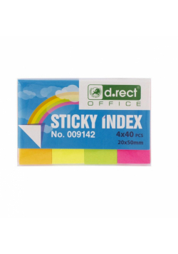 Zakładki indeksujące 20x50mm papierowe kartonik