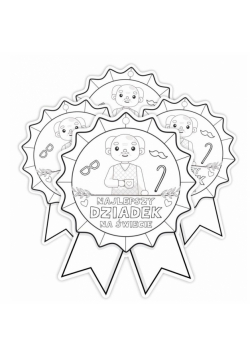 Medal papierowy - Najlepszy dziadek 4szt