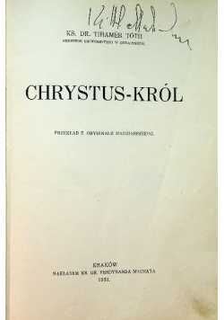 Chrystus Król 1933 r.