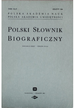 Polski słownik biograficzny Tom XL / 3  Zeszyt 166