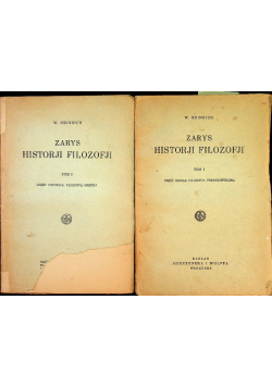 Zarys historji filozofji część 1 i 2 1930 r.