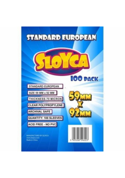Koszulki Standard European 59x92mm (100szt) SLOYCA