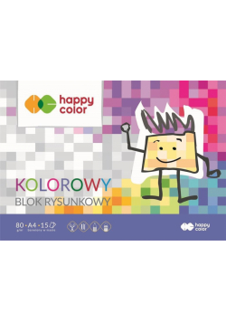 Blok rysunkowy kolor A4/15K HAPPY COLOR