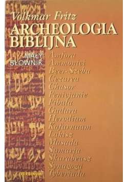 Archeologia Biblijna Mały słownik