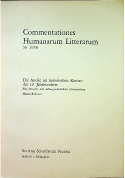 Commentationes Humanarum Litterarum