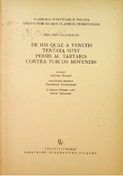 De his quae a venetis tentata sunt persis ac tartaris contra turcos movendis