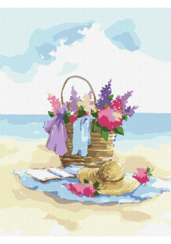 Malowanie po numerach - Spacer po plaży 30x40cm