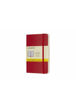 Notes Classic 9x14 kratka - czerwony MOLESKINE