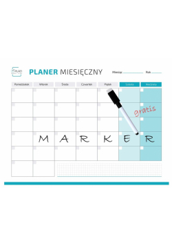Planer magnetyczny niebieski + marker
