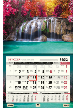 Kalendarz ścienny jednodzielny 3 XL Wodospad