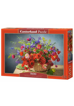 Puzzle 500 Bouquet with Poppies CASTOR