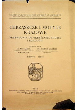 Chrząszcze i motyle krajowe 1931 r.