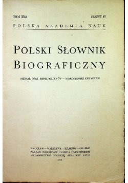 Polski Słownik Biograficzny Tom XX / 4 Zeszyt 87