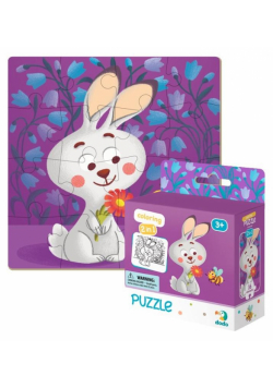Puzzle 16 + kolorowanka Zajączek