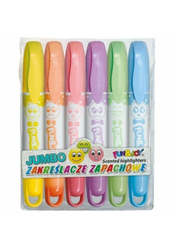Zakreślacze Jumbo zapachowe 6 kolorów