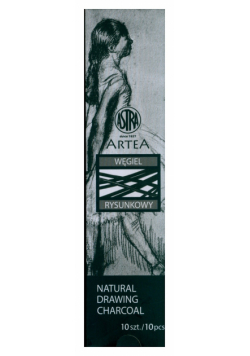 Węgiel naturalny rysunkowy 3-6 mm, Astra Artea 10 sztuk