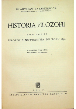 Historia filozofii tom II 1947 r.