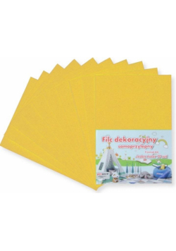 Filc A4 samoprzylepny żółty 20x30cm 10szt