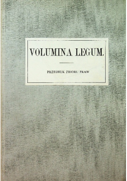 Volumina Legum tom VI Reprint z 1860 r